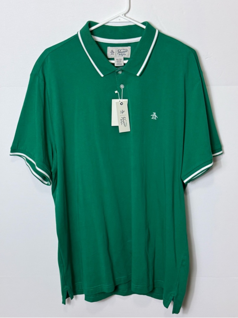 Original Penguin Green Polo with White Trim